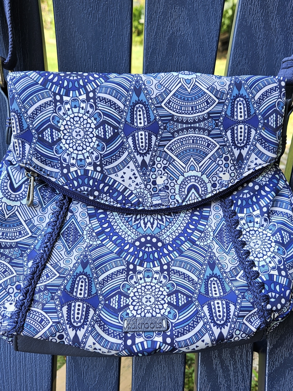 Sakroots Blue Mandala Pattern Crossbody Bag